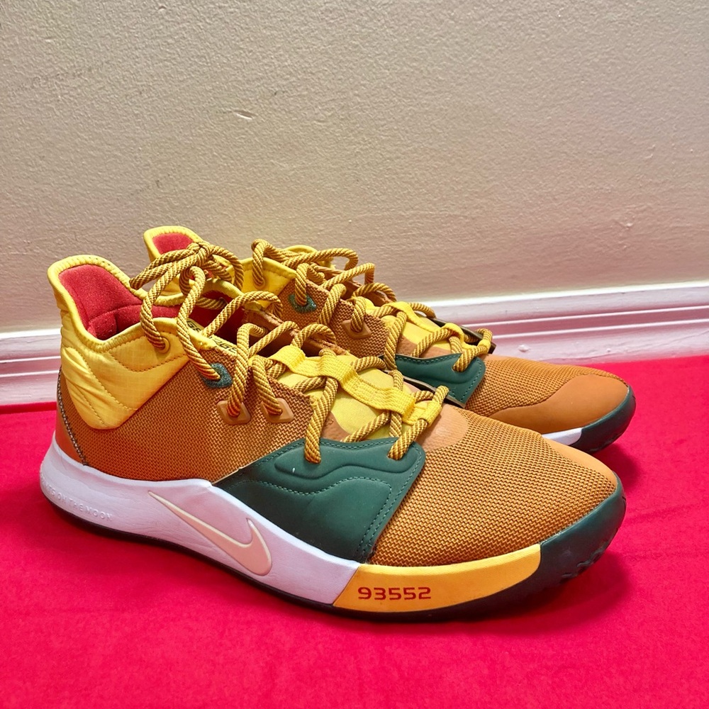 Paul George Nike Multicolor Sneakers - Orange, Yellow, Green